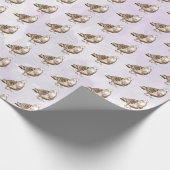Duiven Kunstwerk Zwart & Wit Vogel Schets Cadeaupapier (Hoek)
