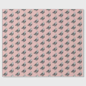 Duiven Kunstwerk Zwart & Wit Vogel Schets Cadeaupapier (Vlak)