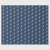 Duiven Kunstwerk Zwart & Wit Vogel Schets Cadeaupapier (Vlak)