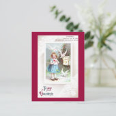 Duiven, Mailbox & Meisje  Valentijn Feestdagenkaart (Staand voorkant)