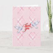 Duiven met dankbericht bedankkaart (Voorkant)