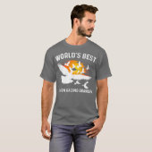 Duiven met een cadeautje voor opa Mannen die duive T-shirt (Voorkant volledig)