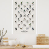 Duiven - Naturalist's Library Poster (Keuken)