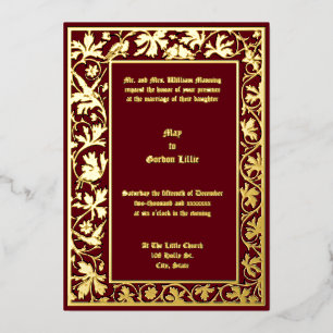 Duiven op bloemenwijnstok gebladerte grens folie uitnodiging