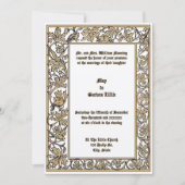 Duiven op bloemenwijnstok gebladerte grens kaart (Voorkant)