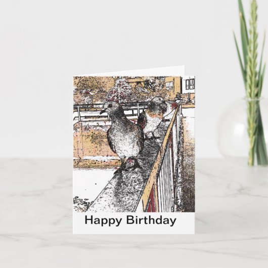 Duiven op de brug in Hythe Kaart (Voorkant)