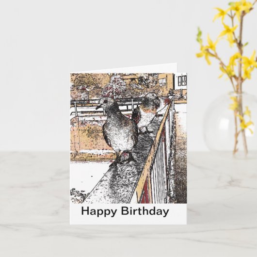 Duiven op de brug in Hythe Kaart (Gele Bloem)