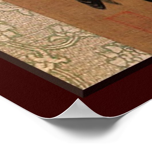 Duiven op de  Japanse pekelboom Poster (Hoek)