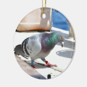 Duiven op een jacht keramisch ornament (Links)