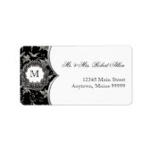 Duiven op Fruit Damask - Retouradreslabels Etiket (Voorkant)