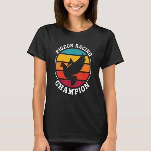 Duiven Racing Kampioen Duif Vogel T-shirt (Voorkant)