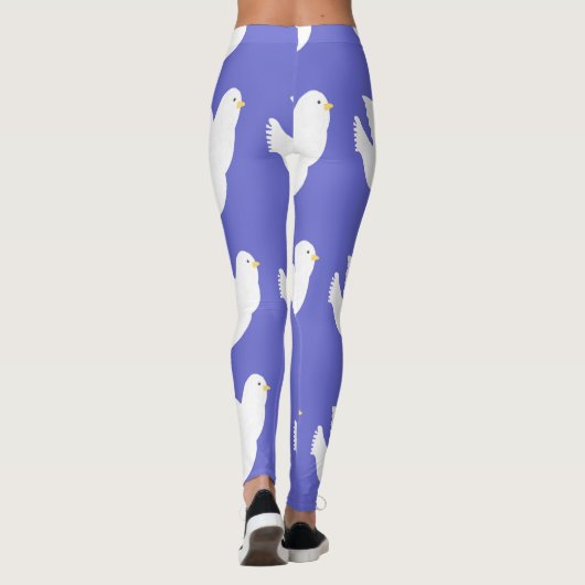 duiven schilderen kunst leggings (Achterkant)