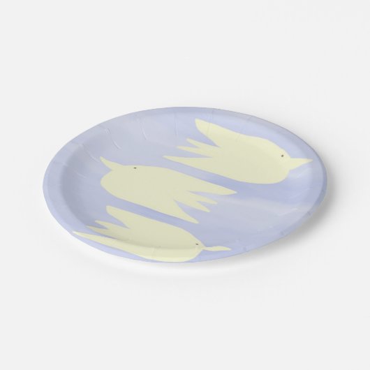 duiven schilderen kunst papieren bordje (Gekanteld)