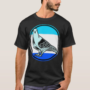 Duiven T Shirt Blauwe Vlag