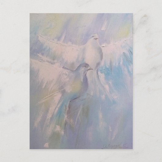 duiven van de vrede briefkaart (Voorkant)