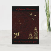 "Duiven van Vrede en Kaarsen van Hoop bij Kerstmis Feestdagen Kaart (Voorkant)