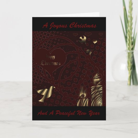 "Duiven van Vrede en Kaarsen van Hoop bij Kerstmis Feestdagen Kaart (Voorkant)