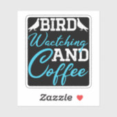 Duiven, vogelwateren en koffie sticker (Vel)