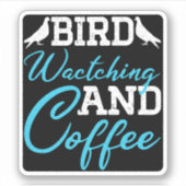 Duiven, vogelwateren en koffie sticker (Voorkant)