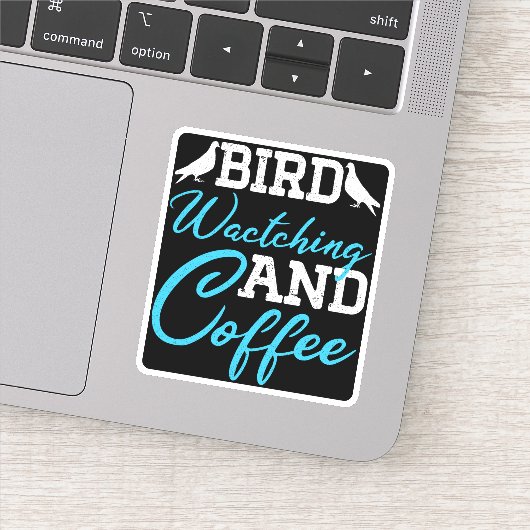 Duiven, vogelwateren en koffie sticker (Detail)
