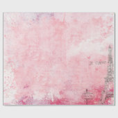  duiven voor eiffeltoren in Parijs Cadeaupapier (Vlak)