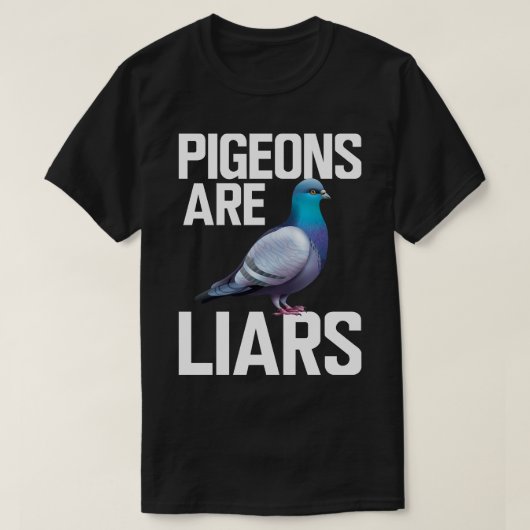 Duiven zijn leugenaars t-shirt (Design voorkant)