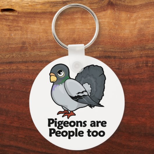 Duiven zijn ook mensen sleutelhanger (Voorkant)