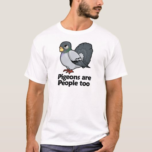 Duiven zijn ook mensen t-shirt (Voorkant)