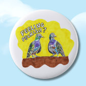 Duivenbadge voelt een pikante vogel ronde button 5,7 cm