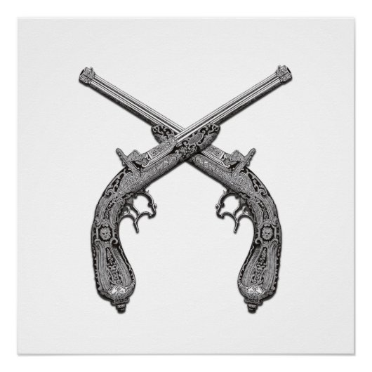 Duivende Antiek Pistolen Perfect Poster (Voorkant)