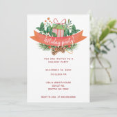 Duivende dennenappels en feestdagen feestdagenkaart (Staand voorkant)