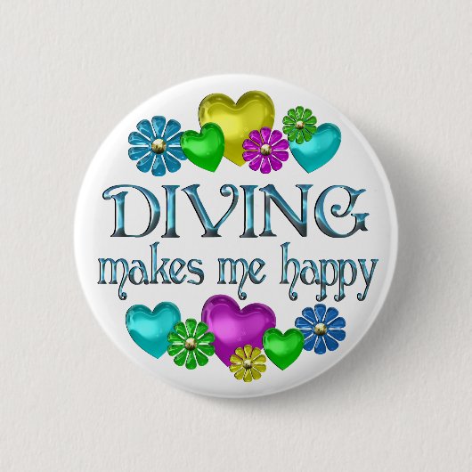 Duivende geluk ronde button 5,7 cm (Voorkant)