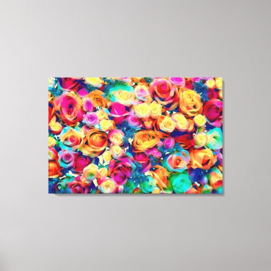 Duivende Rozen Canvas Afdruk (Voorkant)