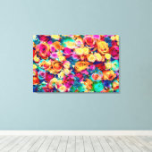 Duivende Rozen Canvas Afdruk (Insitu (Houten vloer))