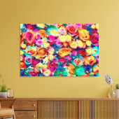 Duivende Rozen Canvas Afdruk (Insitu (Woonkamer))