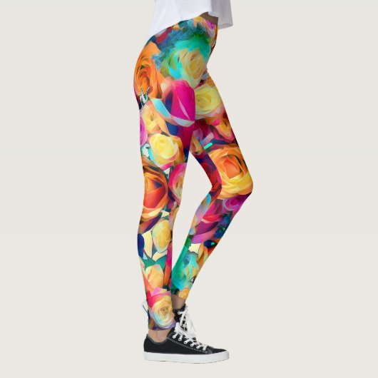Duivende Rozen Leggings (Rechts)