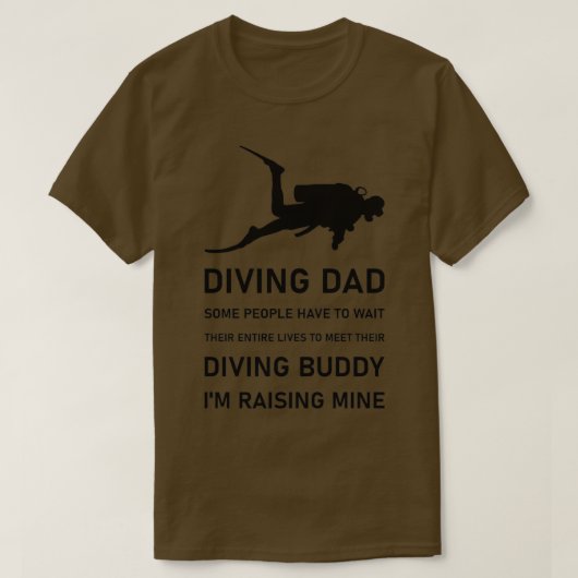 Duivende vader Scuba Diver Scuba Diving 12 T-shirt (Design voorkant)
