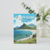 Duiveneiland Nationaal Park Saint Lucia Travel Art Briefkaart (Staand voorkant)