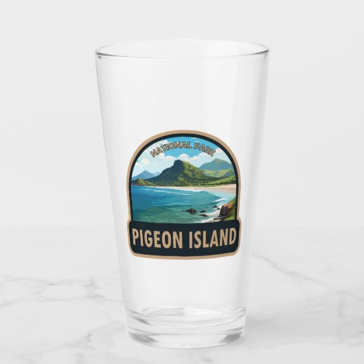 Duiveneiland Nationaal Park Saint Lucia Travel Art Glas (Voorkant)