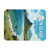 Duiveneiland Nationaal Park Saint Lucia Travel Art Magneet (Horizontaal)