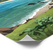 Duiveneiland Nationaal Park Saint Lucia Travel Art Poster (Hoek)