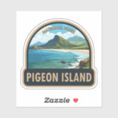 Duiveneiland Nationaal Park Saint Lucia Travel Art Sticker (Vel)