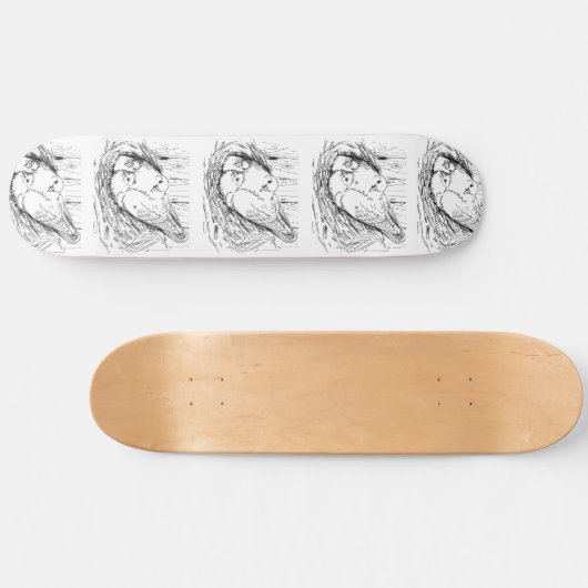 duivenfamilie skateboard (Horizontaal)
