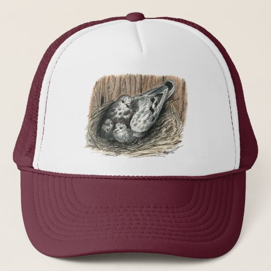 duivenfamilie trucker pet (Voorkant)