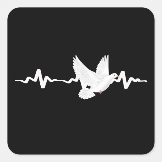 Duivenhartslag Vierkante Sticker (Voorkant)