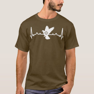 Duivenjachthartslag voor een duivenjager t-shirt