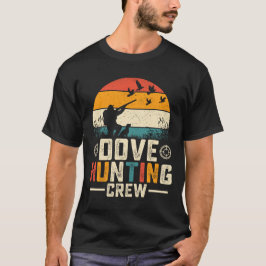 Duivenjachtteam Retro Vintage Zonsondergang Design T-shirt