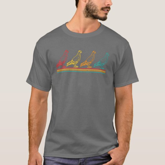 duivenliefhebbers Illustratie Gag T-shirt (Voorkant)