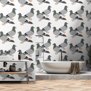 Duivenontwerp Behang