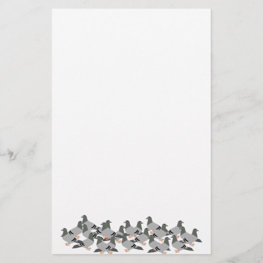 Duivenontwerp Briefpapier (Achterkant)
